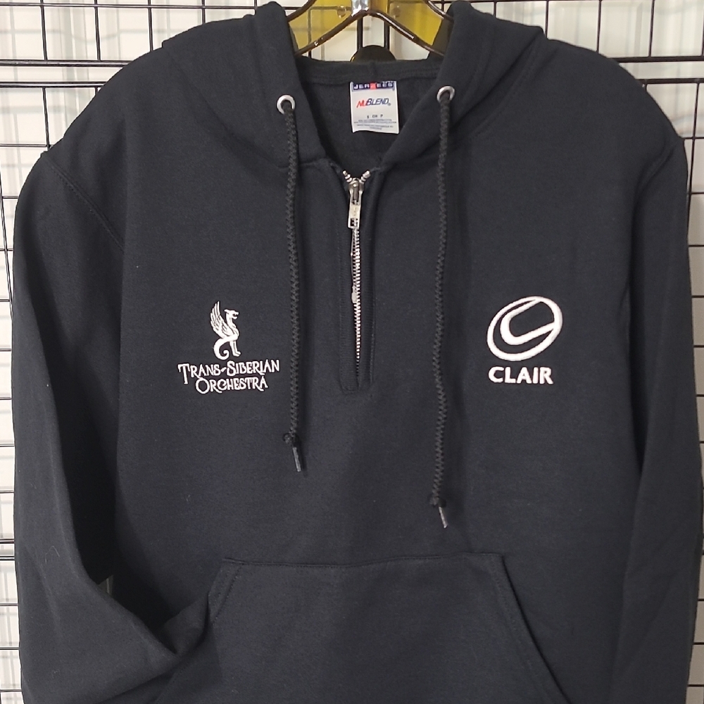 New TSO Jerzees Black Half-Zip Hoodie.NWOT